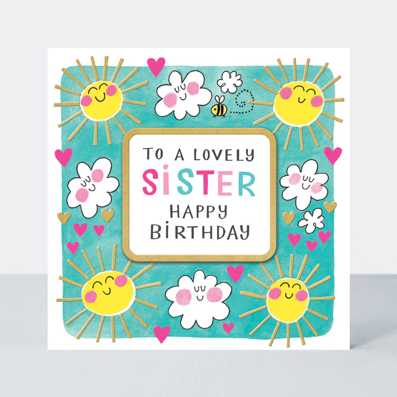 Sister - Chwaer Birthday Card