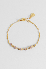 Twisted Lilac Gemstone Beaded Bracelet