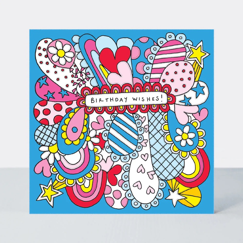 Scatter Brain - Birthday Wishes/Blue Confetti Love Card