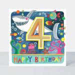 4th  Birthday Card