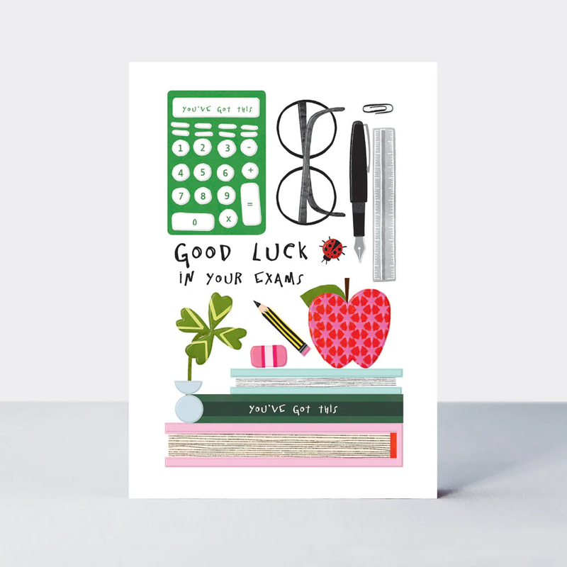 Bookworm - Good Luck In Your Exams/Study Essentials Card