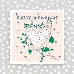 Wedding Anniversary and Penblwydd Priodas Greeting Card