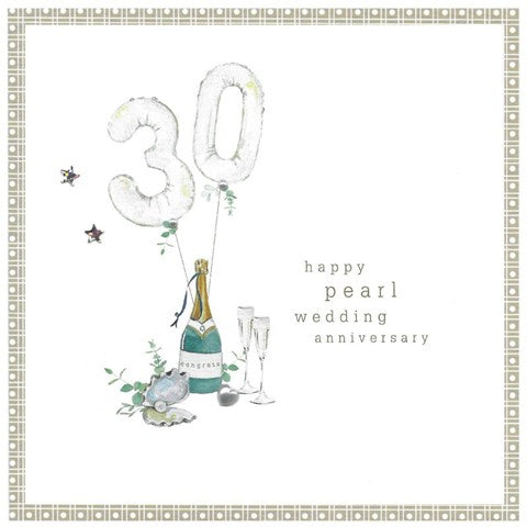 Pearl Wedding Anniversary Card