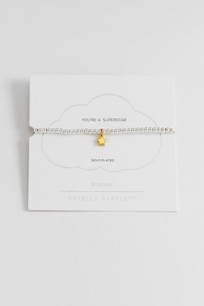 Puffed Star Sienna Bracelet - Gold Plated