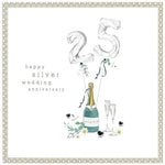 Silver Wedding Anniversary Card
