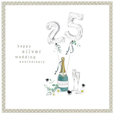 Silver Wedding Anniversary Card