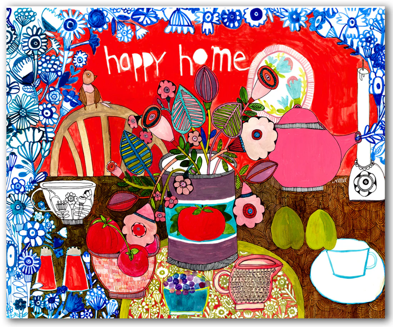 Happy Home by Sharon Nullmeyer aka Nullsie Greeting Card