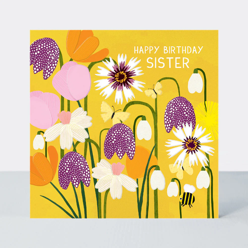 Sister Birthday/Paper Cut Petals Card