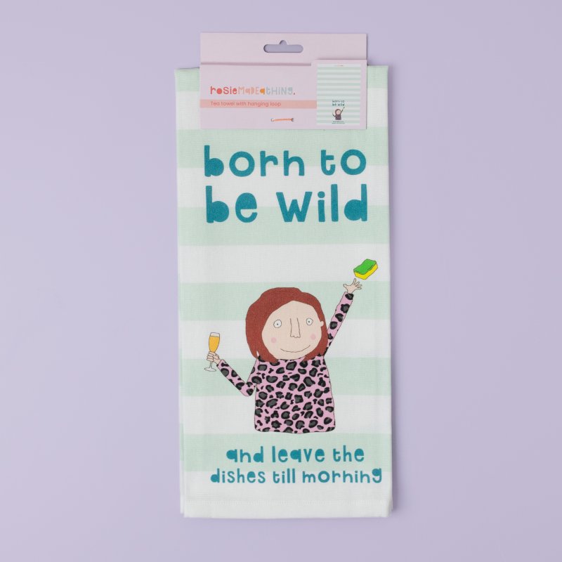 BORN TO BE WILD TEA TOWEL