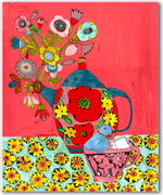 Tea for You & Me by Sharon Nullmeyer aka Nullsie Greeting Card