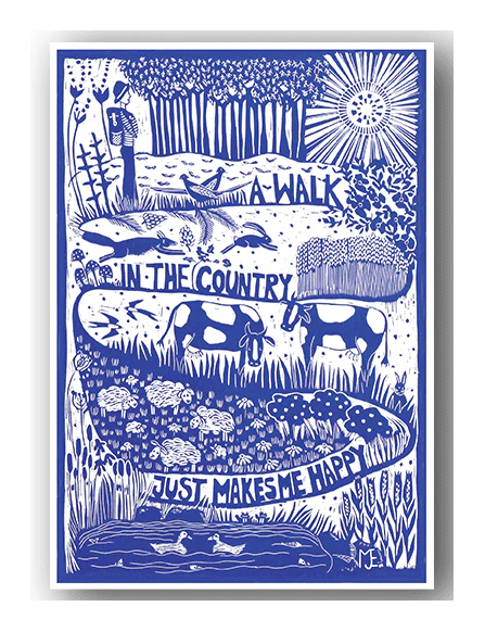 A Walk by Mariann Johansen-Ellis Greeting Card