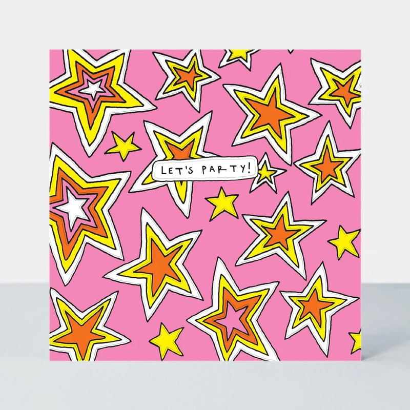 Scatter Brain - Let`s Party/Pink Explosive Stars Card