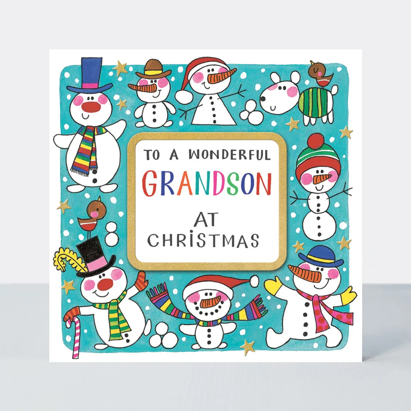 Christmas Rhubarb - Wonderful Grandson/Snowmen