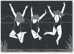 Three for Joy by Megan Hall Greeting Card