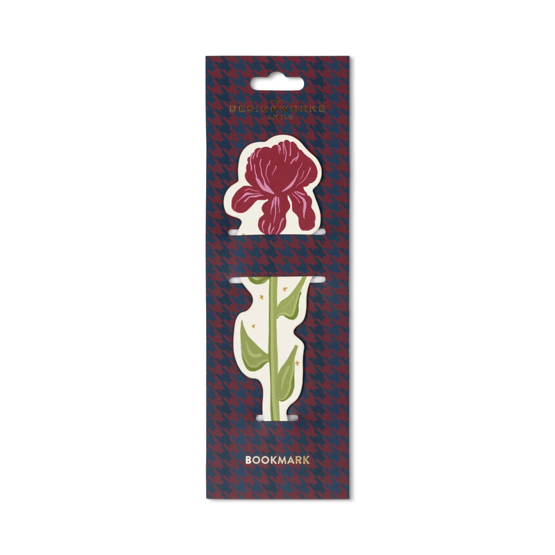 Framed Floral Bookmark - Iris