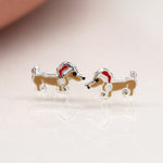 Sterling silver christmas earrings