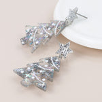 Acrylic  mix christmas tree earrings