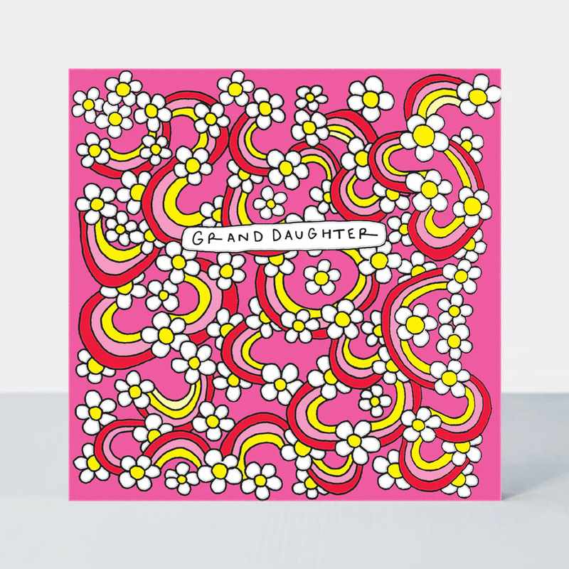 Scatter Brain - Granddaughter Birthday/Pink Rainbows Card
