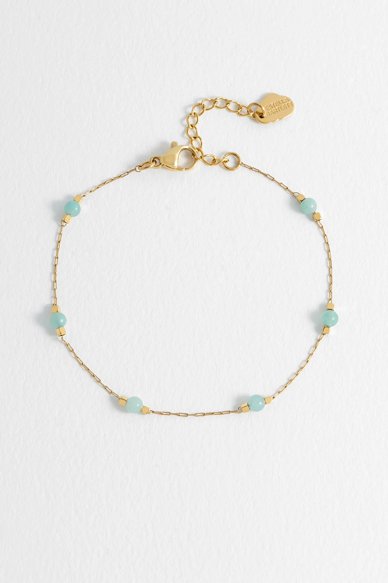 Wellness Amazonite Beaded Chain Bracelet