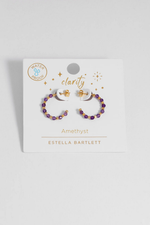 Wellness Amethyst Coco Beaded Hoops