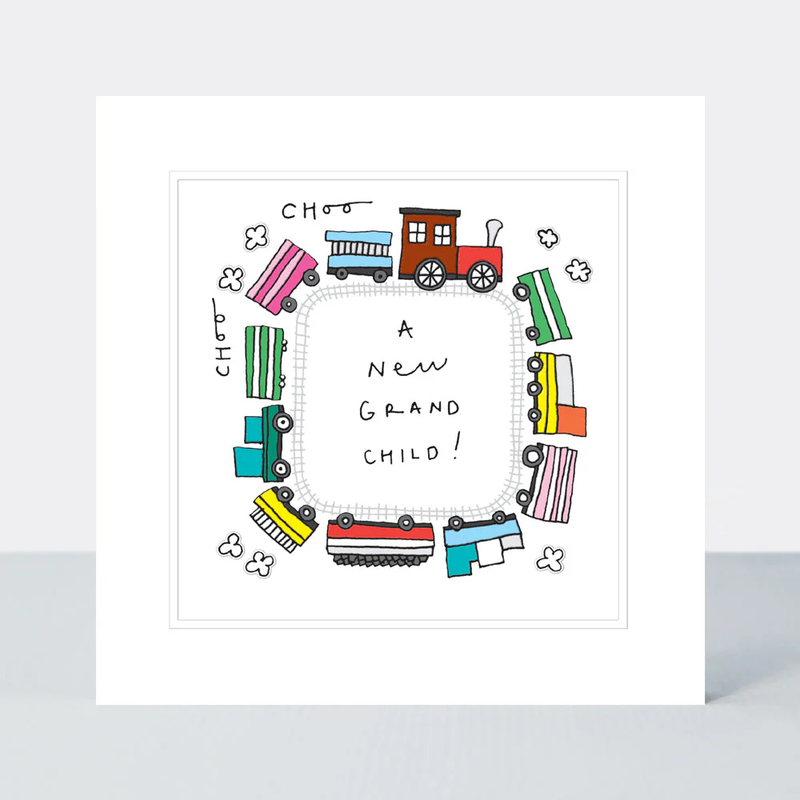 Pocket Rocket - A New Grandchild/Choo Choo Train Track Card