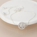 Silver plated triple strand crystal bracelet (Copy)