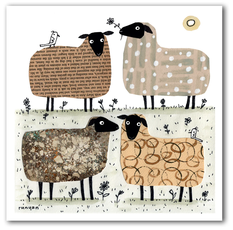 Sheep  by Terry Runyan Greeting Card