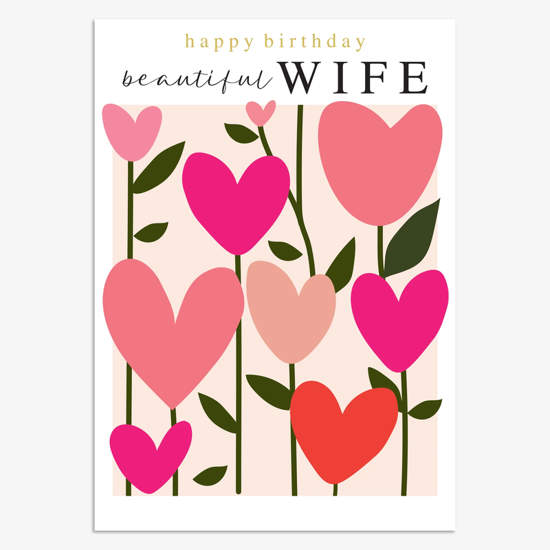Happy Birthday Beautiful Wife Card