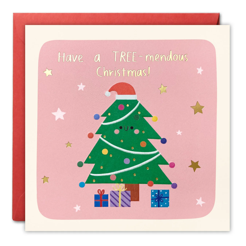 Tree-Mendous Christmas Square Peg Card