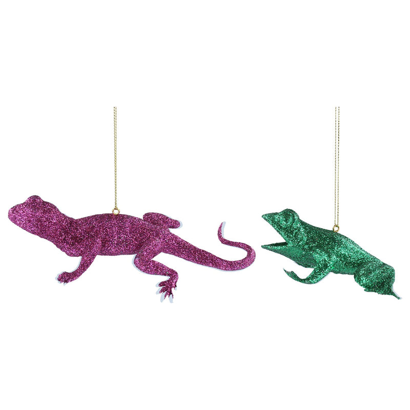 Acrylic Dec 4cm - Glittered Lizard/Frog