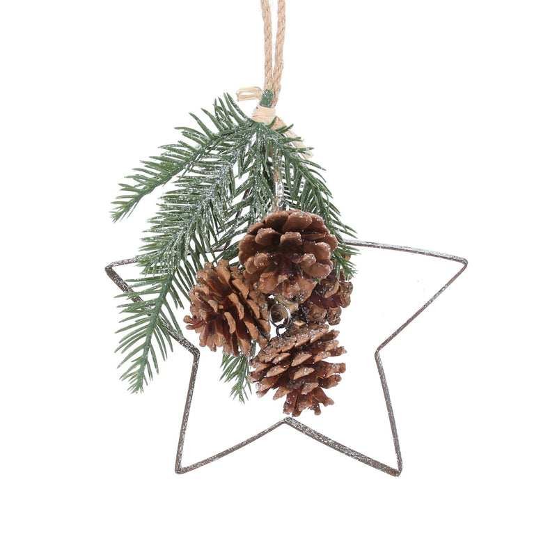 Cutout Star with Fir Cone Centre Piece