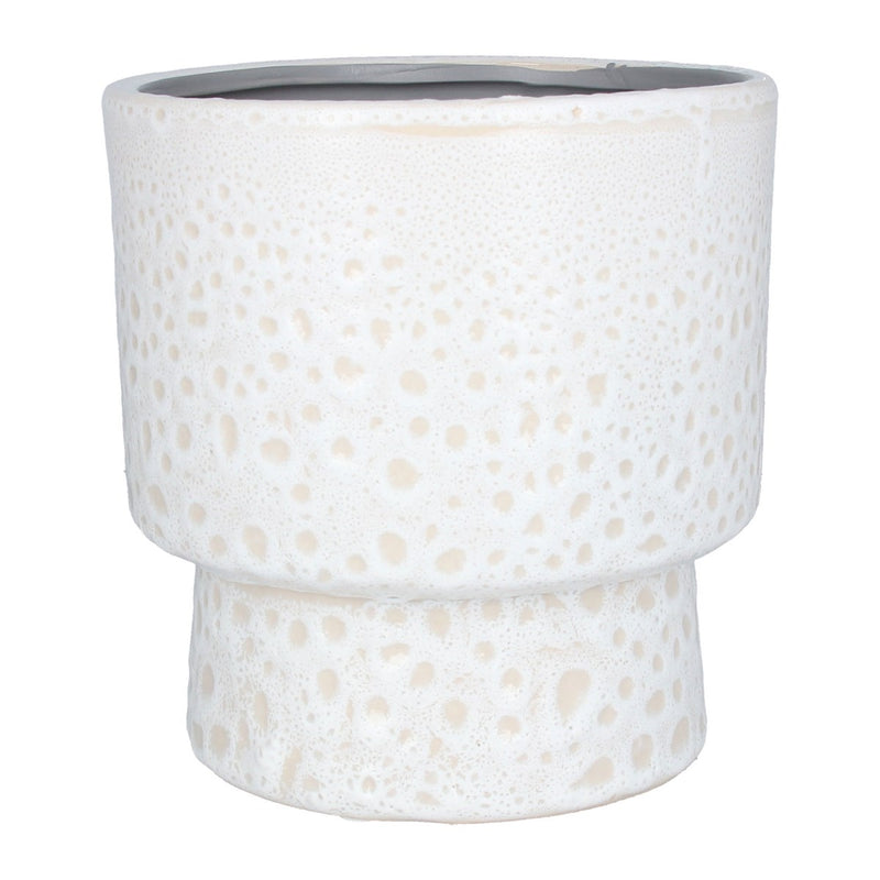 White Foam Ceramic Goblet Pot Cover