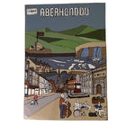 Colour illustrations of Welsh Towns