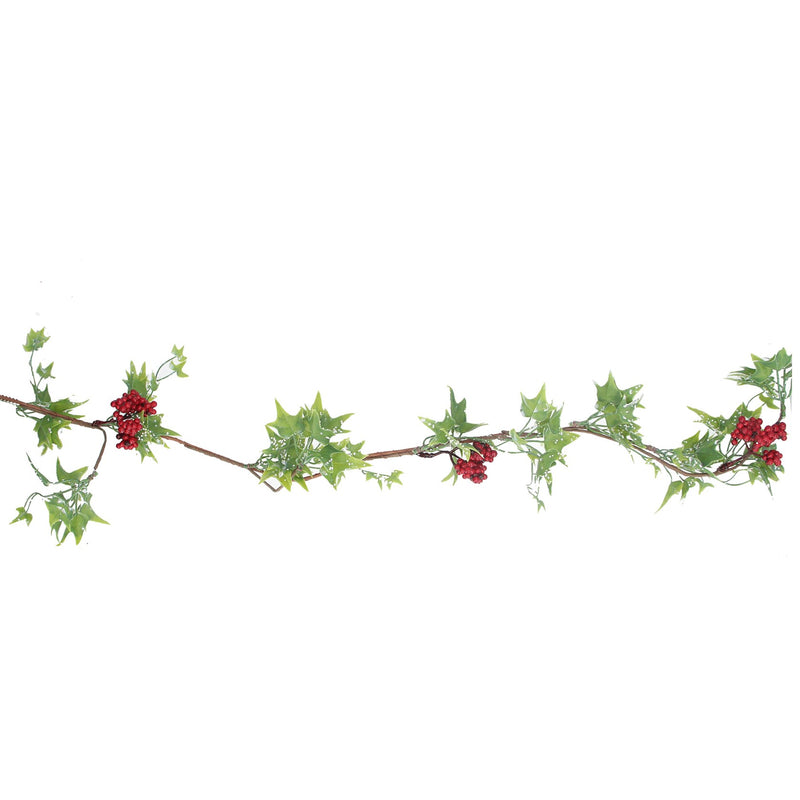 Snowy Varigated Ivy and Red Berry Garland