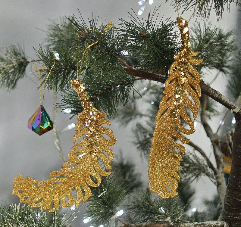 Gold Feather Tree Decoration
