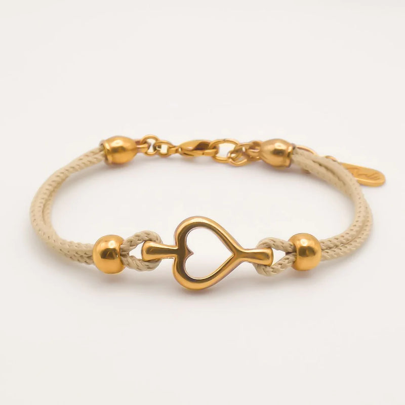 Twisted friendship style double cord bracelet