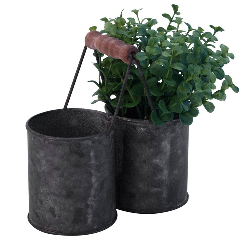 Zinc Twin Pot with Handles