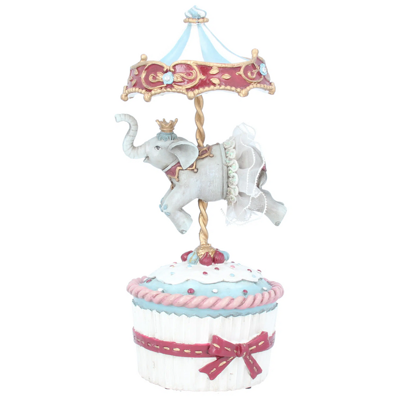 Vintage Elephant Carousel Music Box