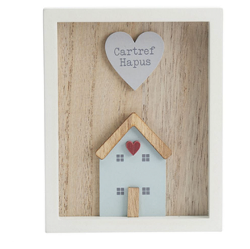 Wooden Cartref Hapus House Sign