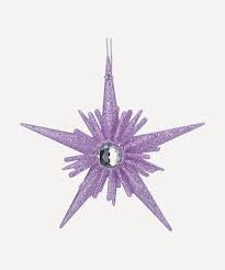 Lilac Glitte Diamante 3-D Star Dec