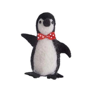 Felt penguin with bow tie
