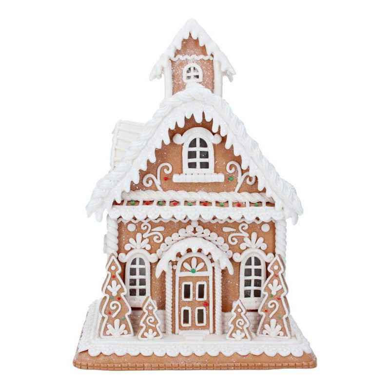 White Iced Gingerbread House